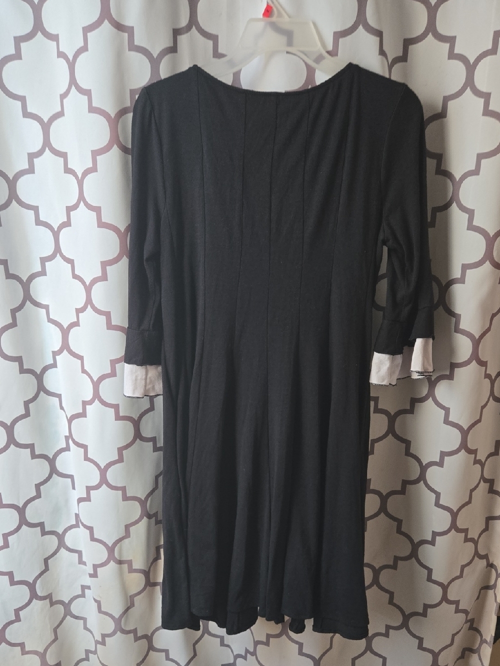 Rabbit Rabbit Rabbit Black Dress with Cream Ruffle Accents - Picture 2 of 3